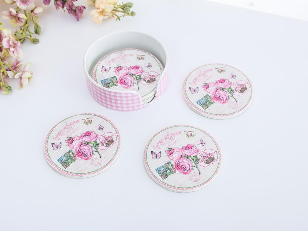 Roses ПОДЛОЖКА ЗА ЧАША 12x12x4 cm Pink