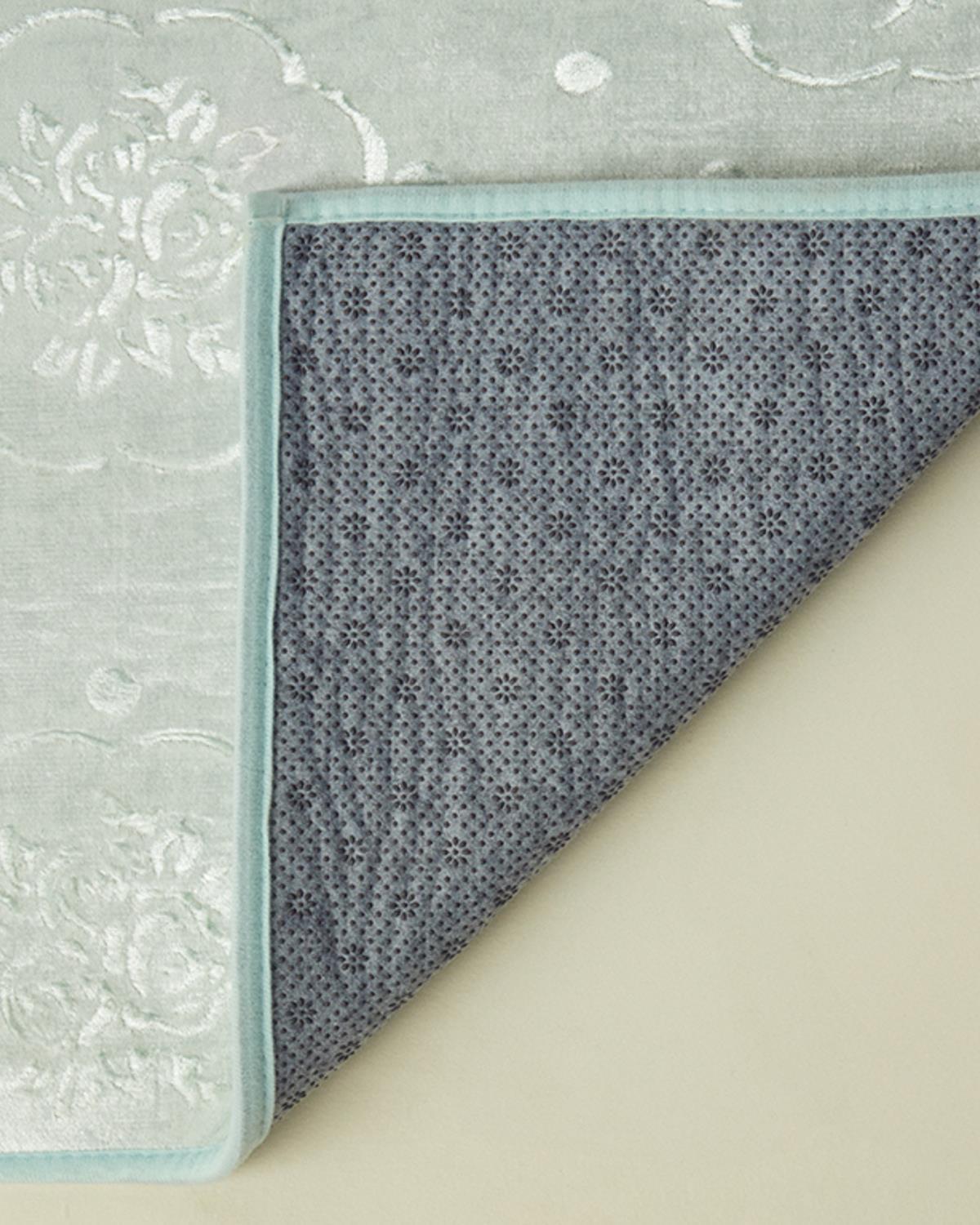 Rosette КИЛИМ Нехлъзгаща се основа Кадифе 80x145 cm Turquoise
