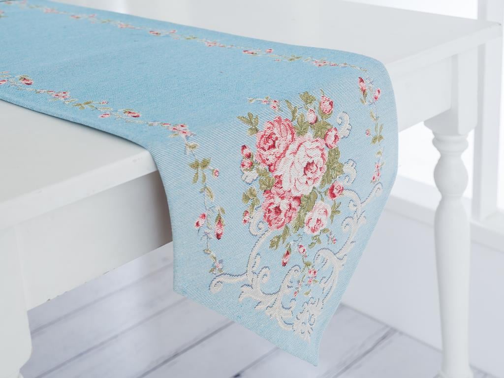 Rosy Cove Ранър Панама 35x110 cm Light Blue