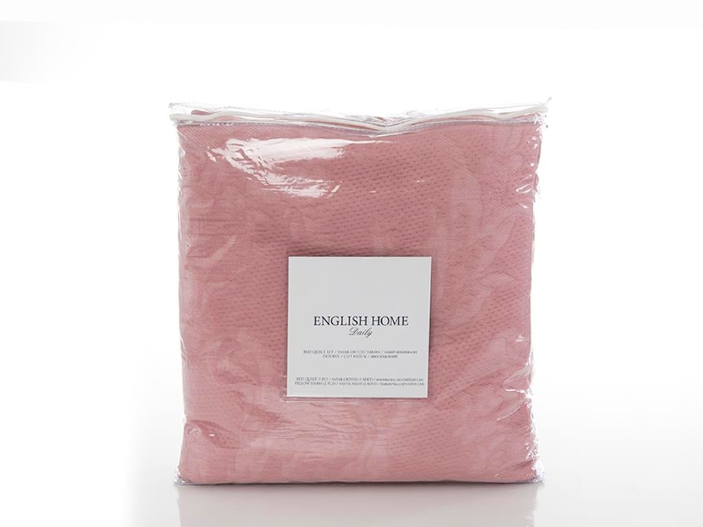 Rosy Damask ПОКРИВКА ЗА ЛЕГЛО К Двоен човек Плетиво 240x260 cm Pink