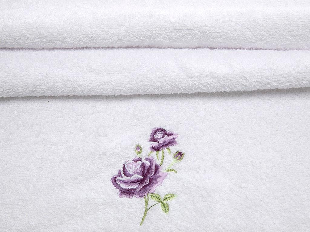 Rosy Roses ХАВЛИЯ ЗА ЛИЦЕ Бродирани 50x76 cm White