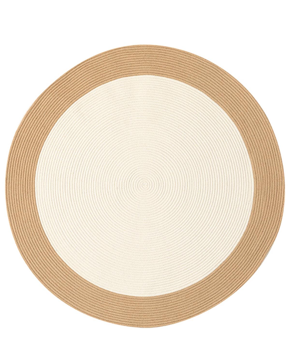Round Декоративен Килим От Юта Юта 90 cm Бял