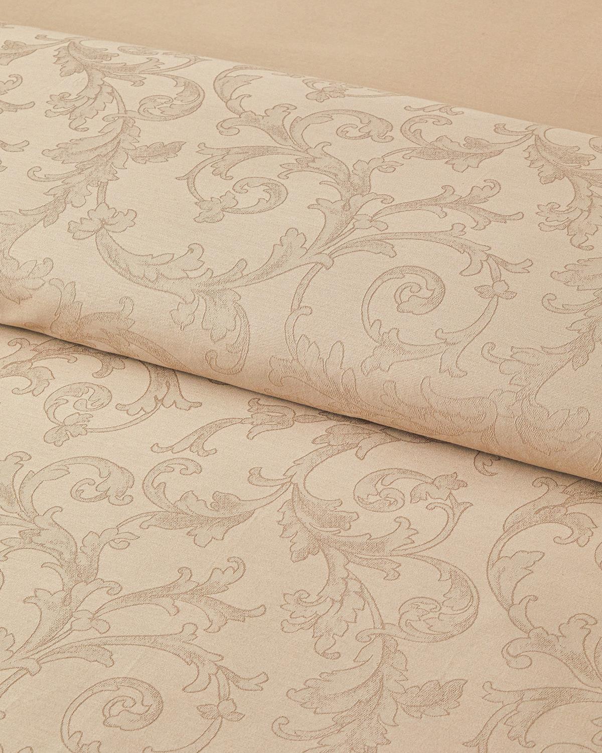 Royal Scroll Спален Комплект Кралски размер Памучен сатен с жакард 240x220 см Антично злато
