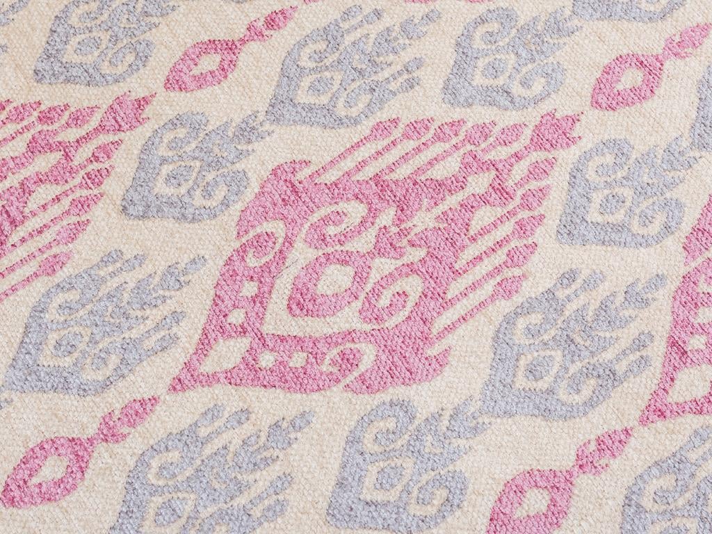Rug КИЛИМ С пискюли Шенил 120x180 cm Pink-Gray