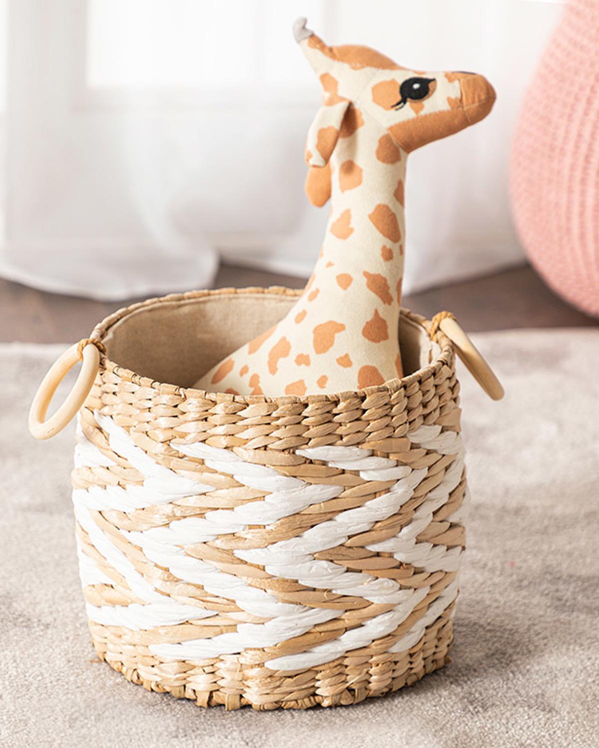 Rustic Кошница Слама 23x20 см Бежов