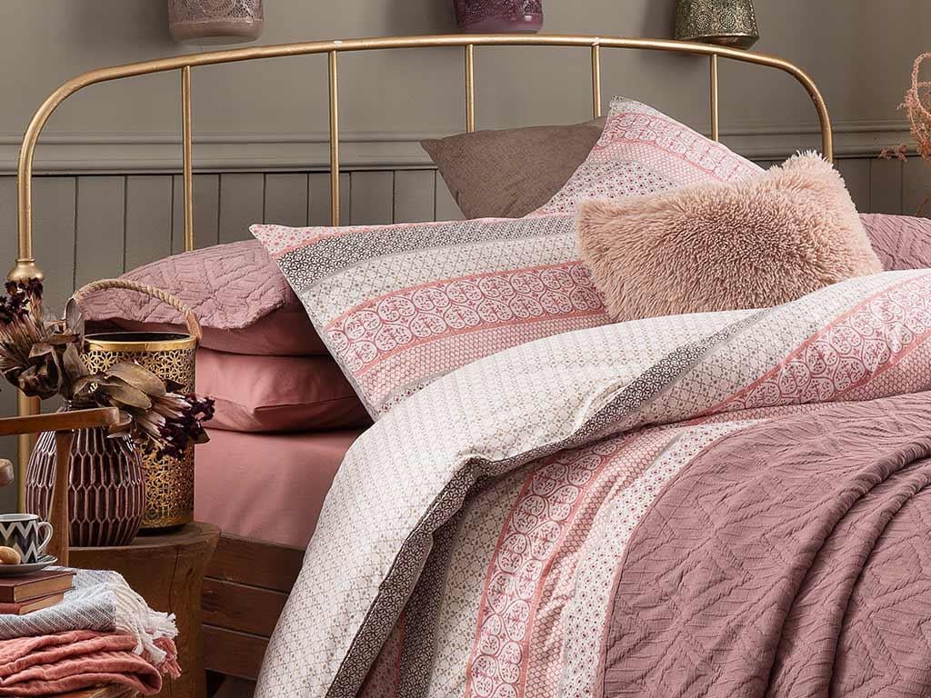 Rustic Chic КОМПЛЕКТ СПАЛНО БЕЛЬ Двоен Памучен 200x220 cm Pink