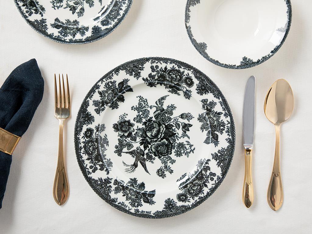 Rustic Elegance Сервиз за Хранене Порцелан 12 Parça 4 Kişilik Black