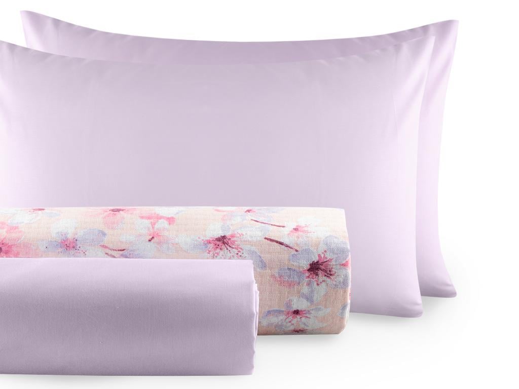 Sakura Joy ПОКРИВКА КОМПЛЕКТ Двоен човек Отпечатано 200x220 cm Pink