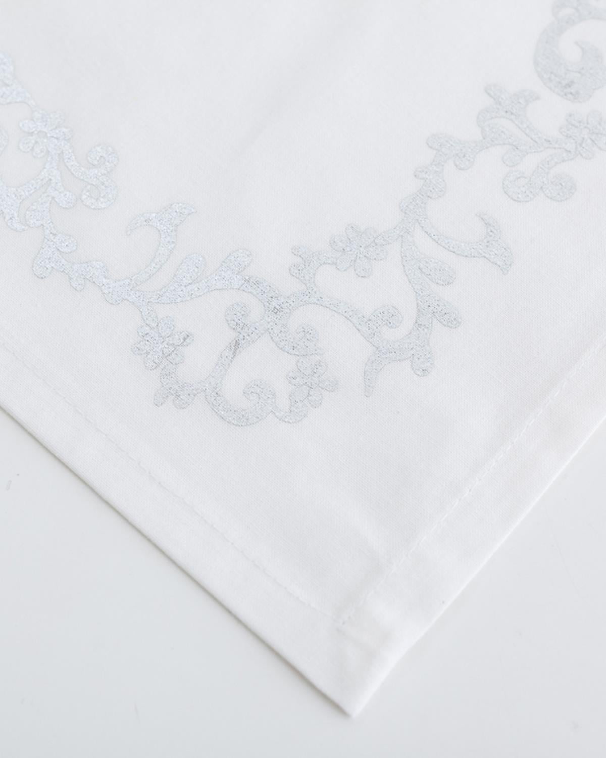 Scroll Подложки За Хранене 2 бр. С щампа 33x48 см Сребърен