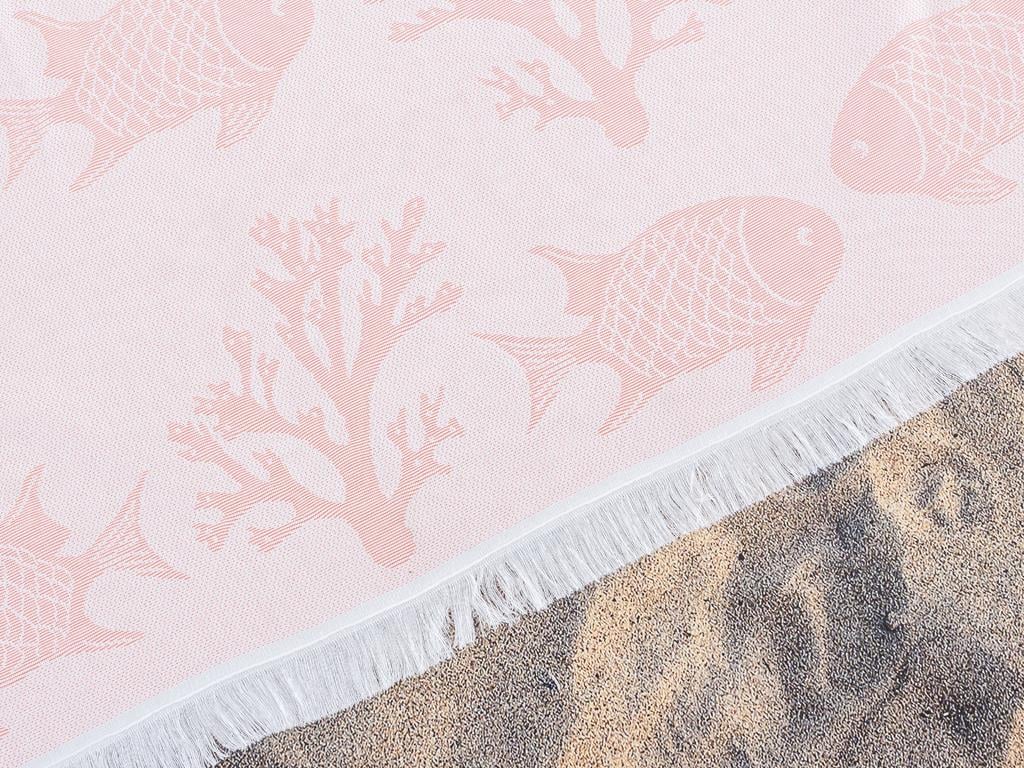 Sea Life ПЛАЖНА ХАВЛИЯ Боядисана нишка 80x150 cm Coral.