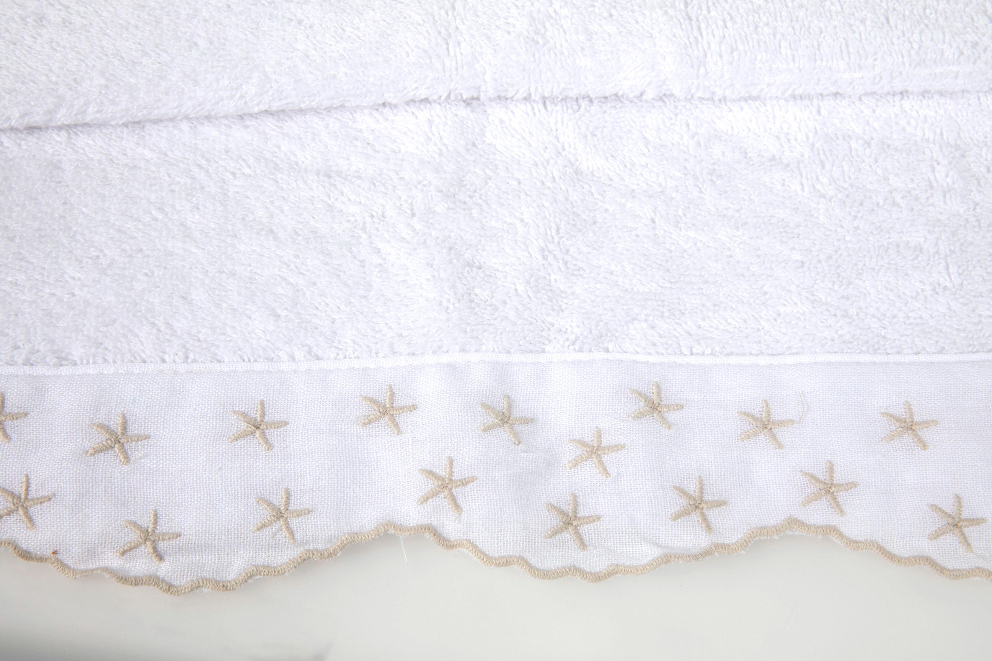 Seastars ХАВЛИЯ ЗА ЛИЦЕ Бродирани 50x80 cm White