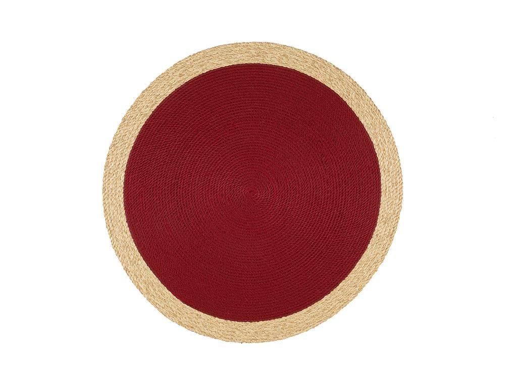 Sely Jute Decorative Jute Carpet 120 cm Claret Red