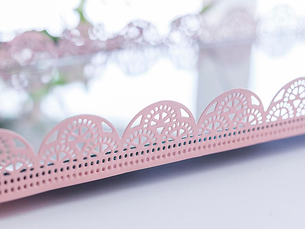 Semi ТАБЛА Ковано желязо 35,5x14,0x4,5 cm Pink