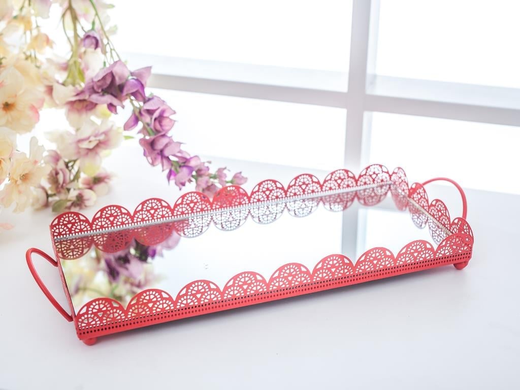 Semi ТАБЛА Ковано желязо 35,5x14,0x4,5 cm Red