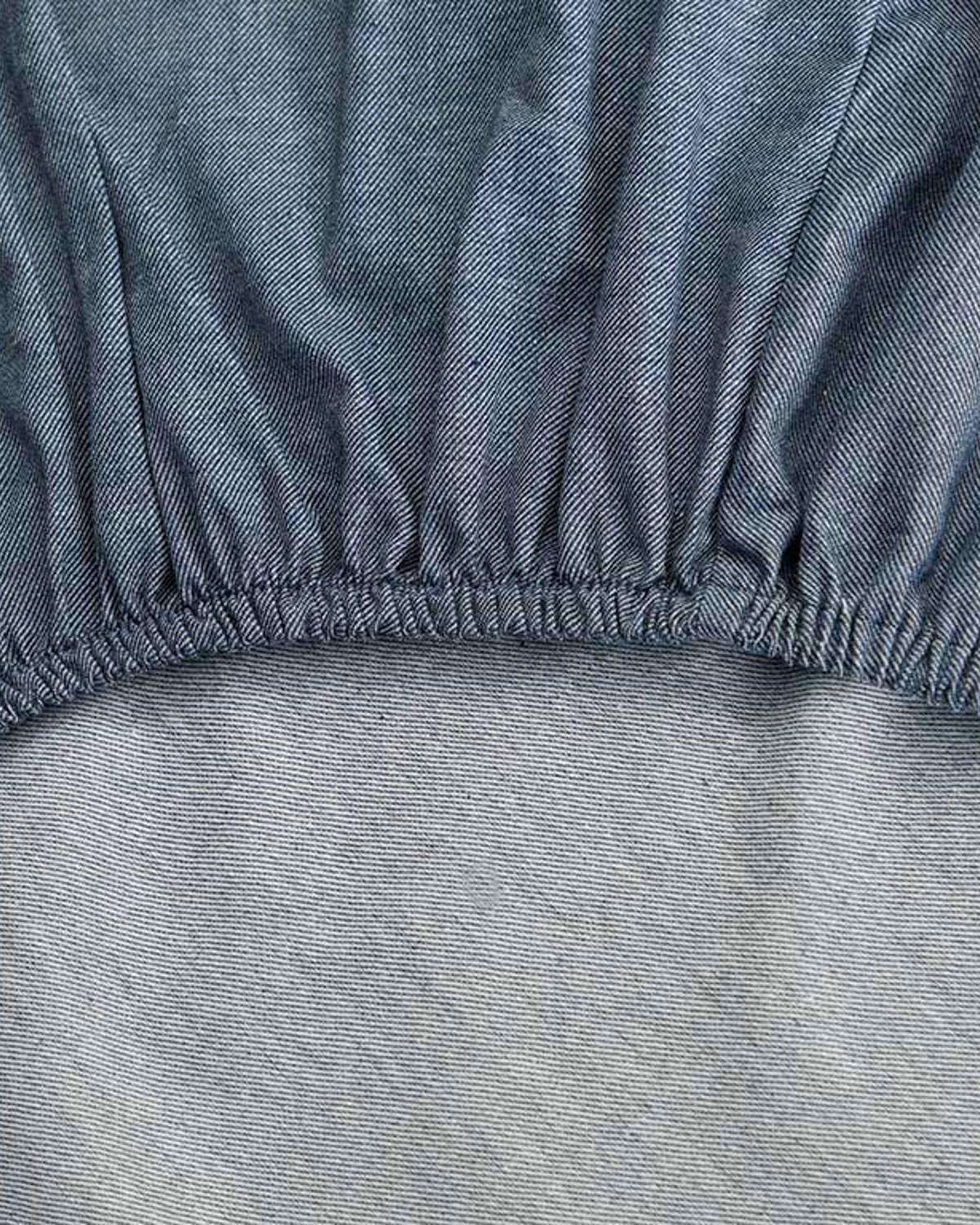 Sharp Спален Комплект Кралски размер Костюм от кепър 240x220 см Морскосин