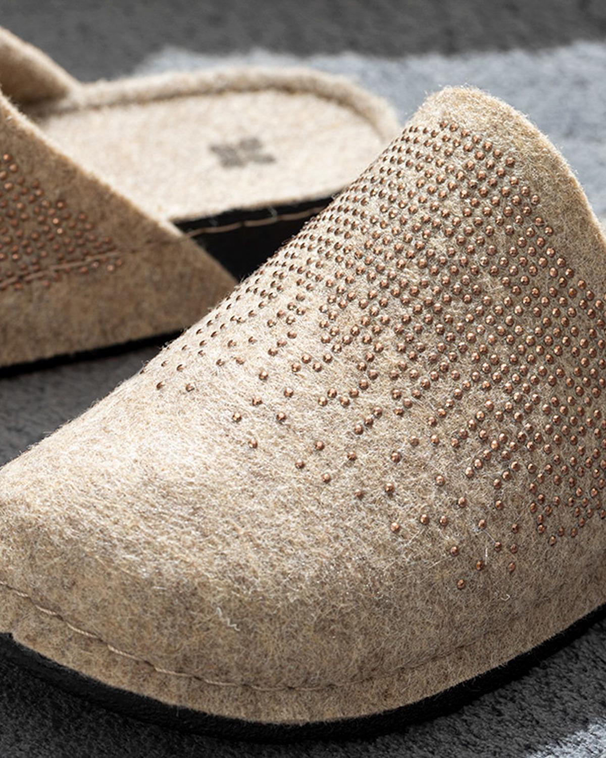 Shine Домашни Чехли Жена Филц 36 Бежов