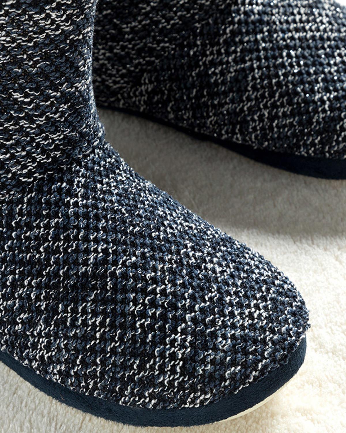 Shine Боти За Дома Дамски, Трикотаж, Тъмно Синьо, 37