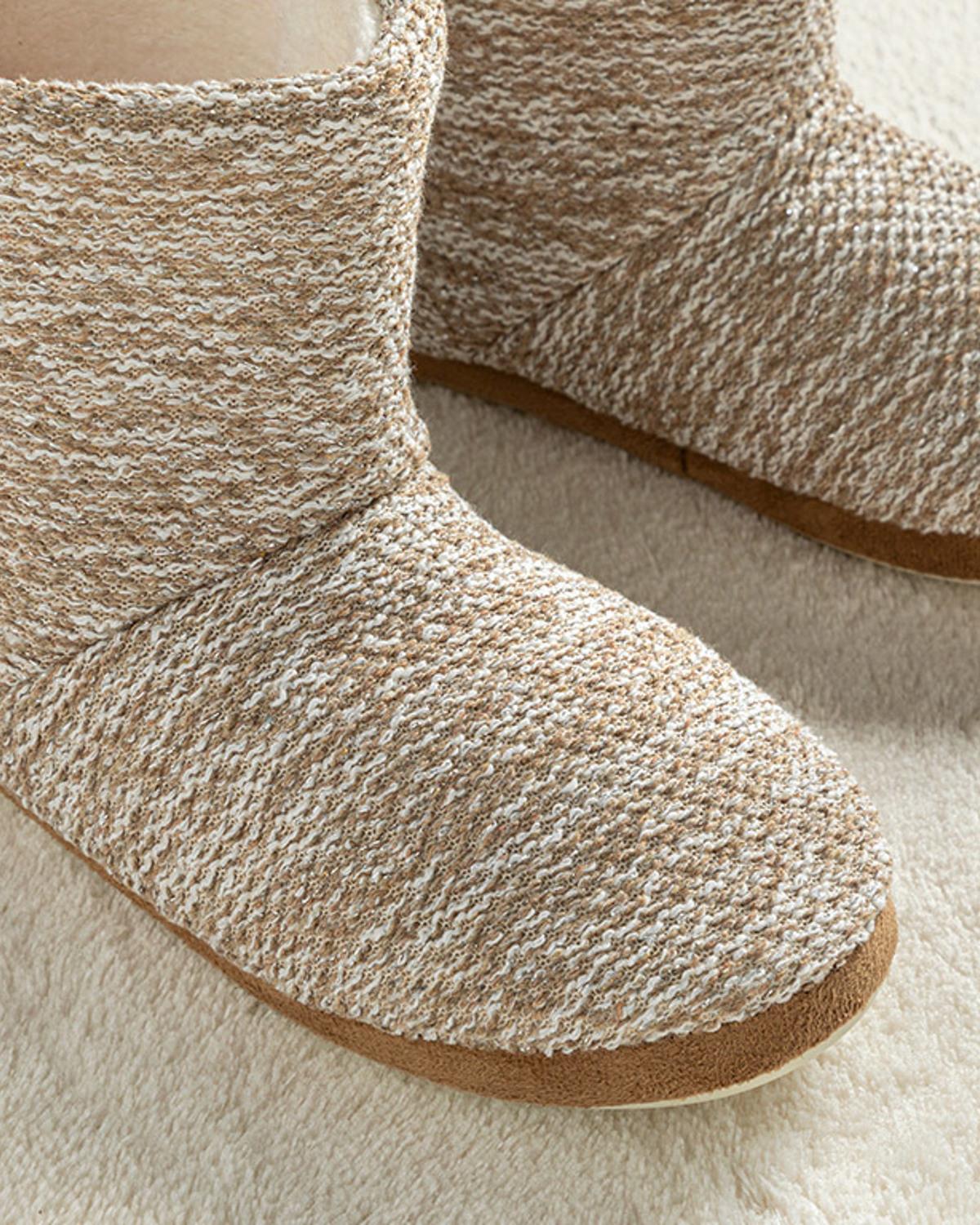 Shine Боти За Дома Дамски, Трикотаж, Бежово, 38