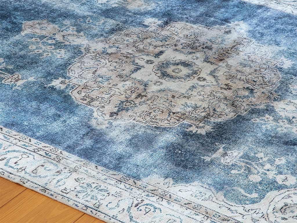 Silk Touch Mills КИЛИМ Кадифе 200x290 cm Тъмно синьо
