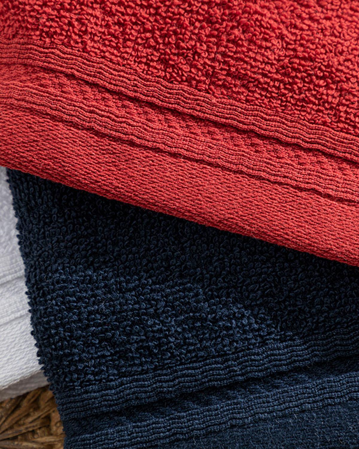 Simple Кърпа За Ръце 3 бр. Памучен 30x30 см Червен - Бял - Морскосин