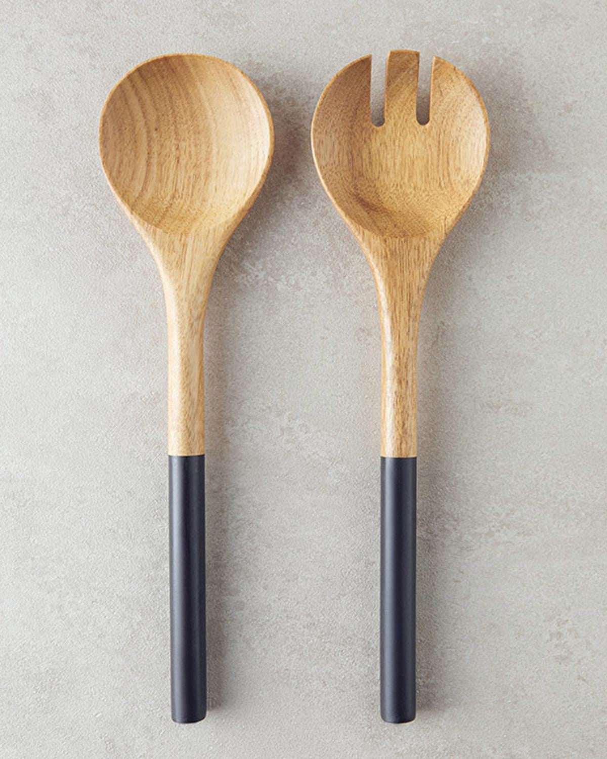 Simple Black Комплект За Сервиране 2 бр. Акация 32 см Черен