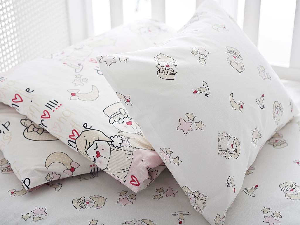 Sleeping Bears БЕБЕШКИ ЧАРШАФИ КОМ Памучен 100x150 cm Pink