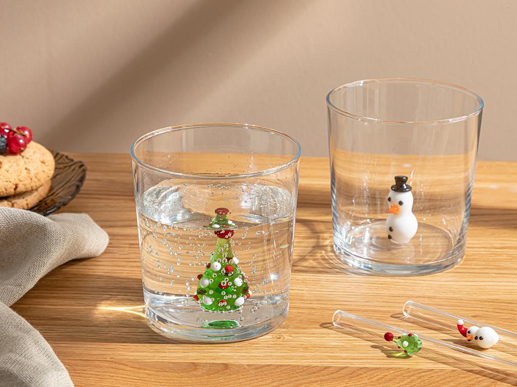 Snow Чаша Стъкло 350 мл.. Бял