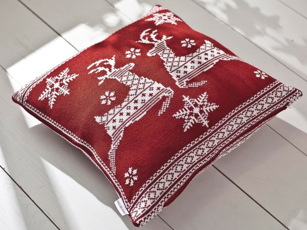 Snow Flake ВЪЗГЛАВНИЦА Трикотаж . Claret Red