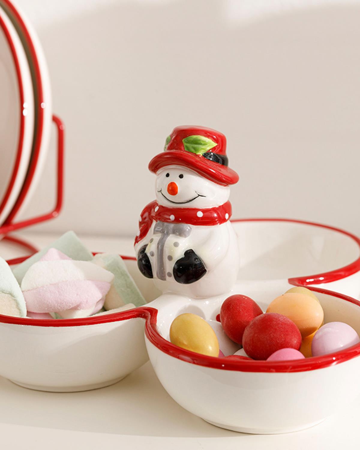 Snowman Купа За Аперитив Доломит 16x16x9 см Червен - Бял