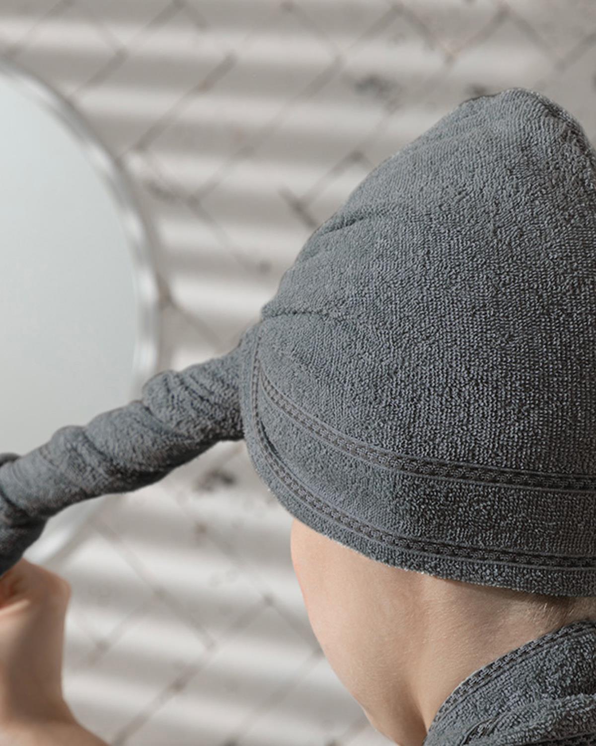 Soft Боне За Коса Памучен Стандартен Антрацит