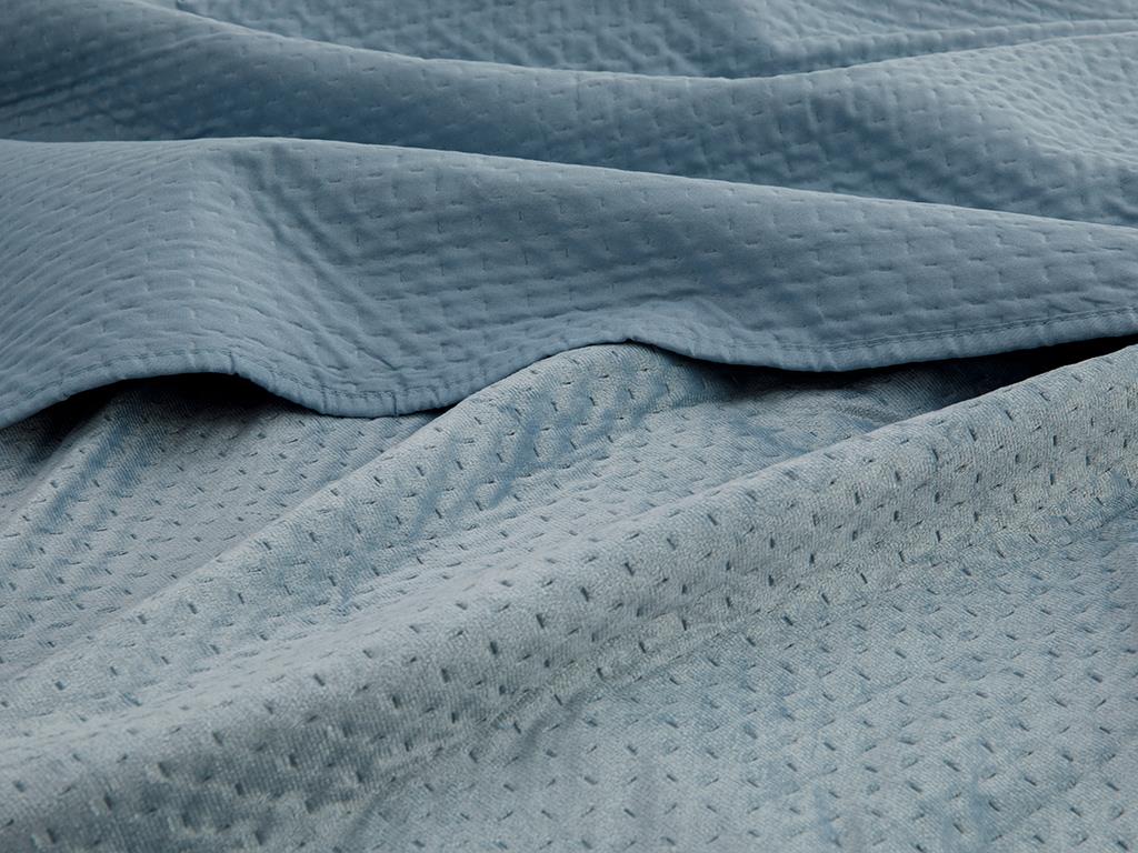 Soft ПОКРИВКА ЗА ЛЕГЛО К Двоен човек Кадифе 240x260 cm ̇Ndigo