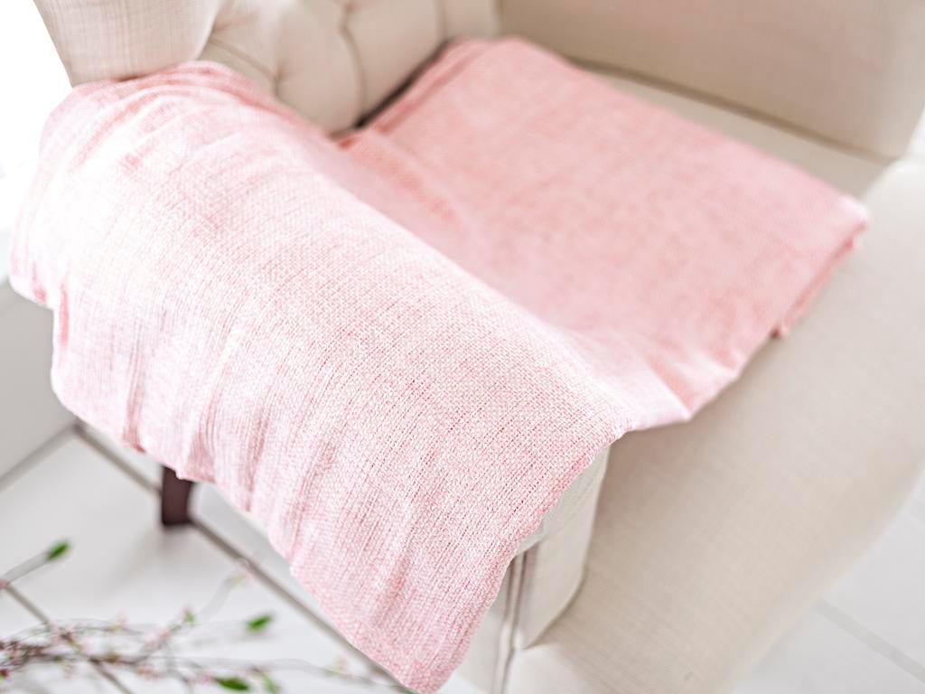 Soft ШАЛ ЗА КРЕСЛО Шенил Тъкан Light Pink,