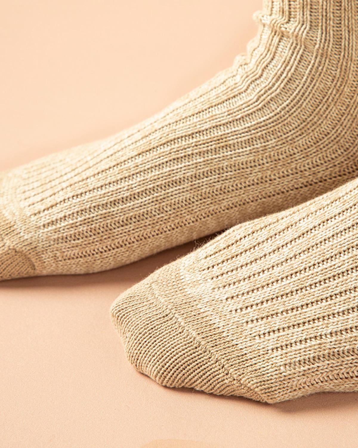 Soft Stripe Дълги Чорапи Жена Памук 36-40 Бежов