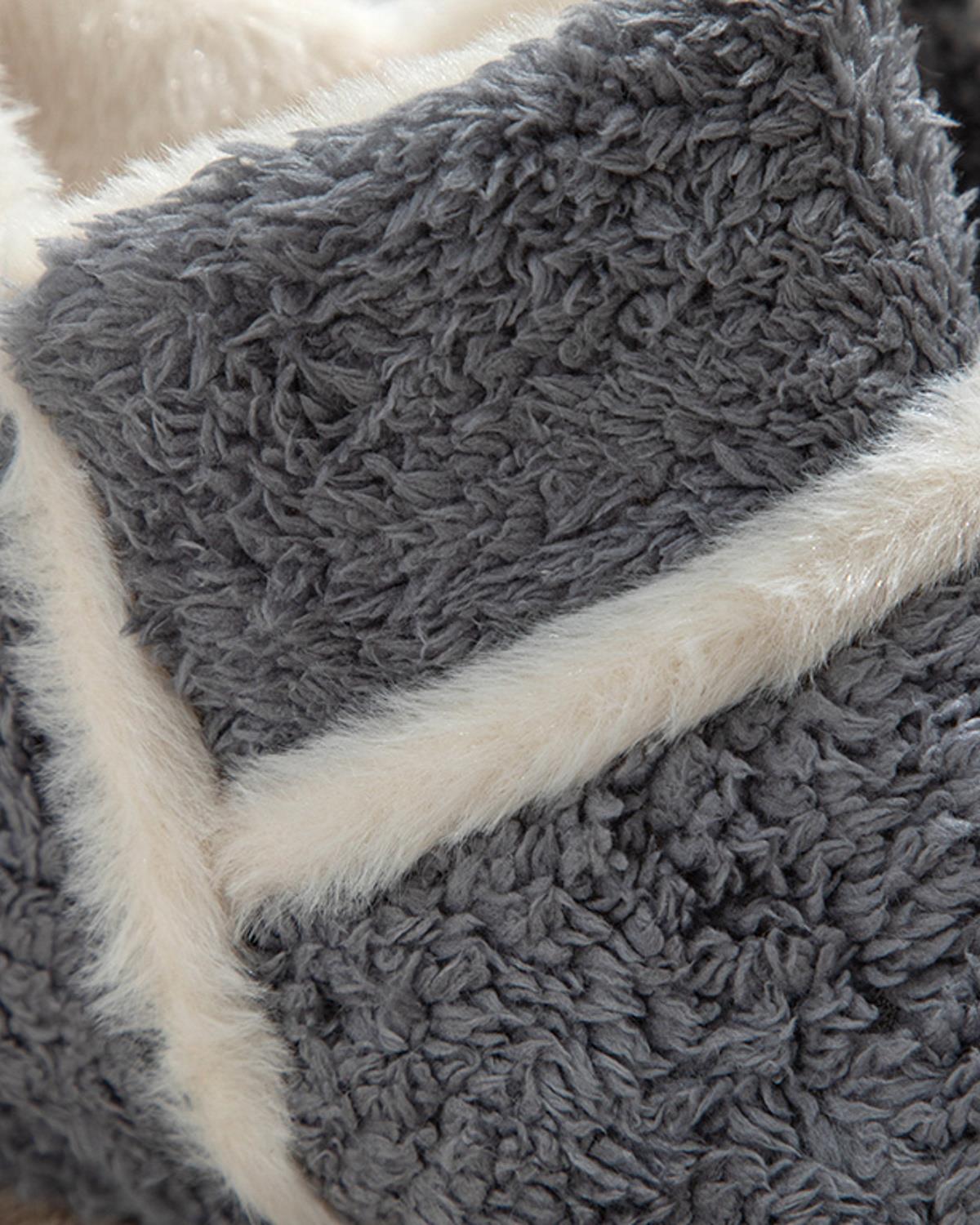 Soft Stripe Домашни Ботуши Жена Плюш 37 Антрацит