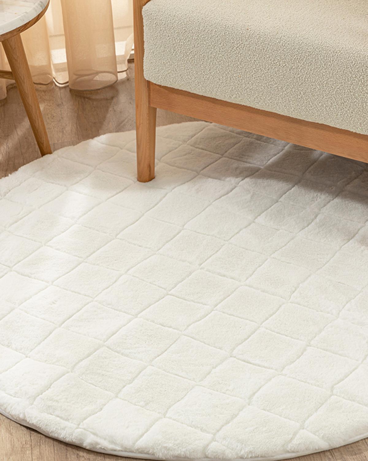 Soft Touch Килим Rabbit Плюш 120 см Бял