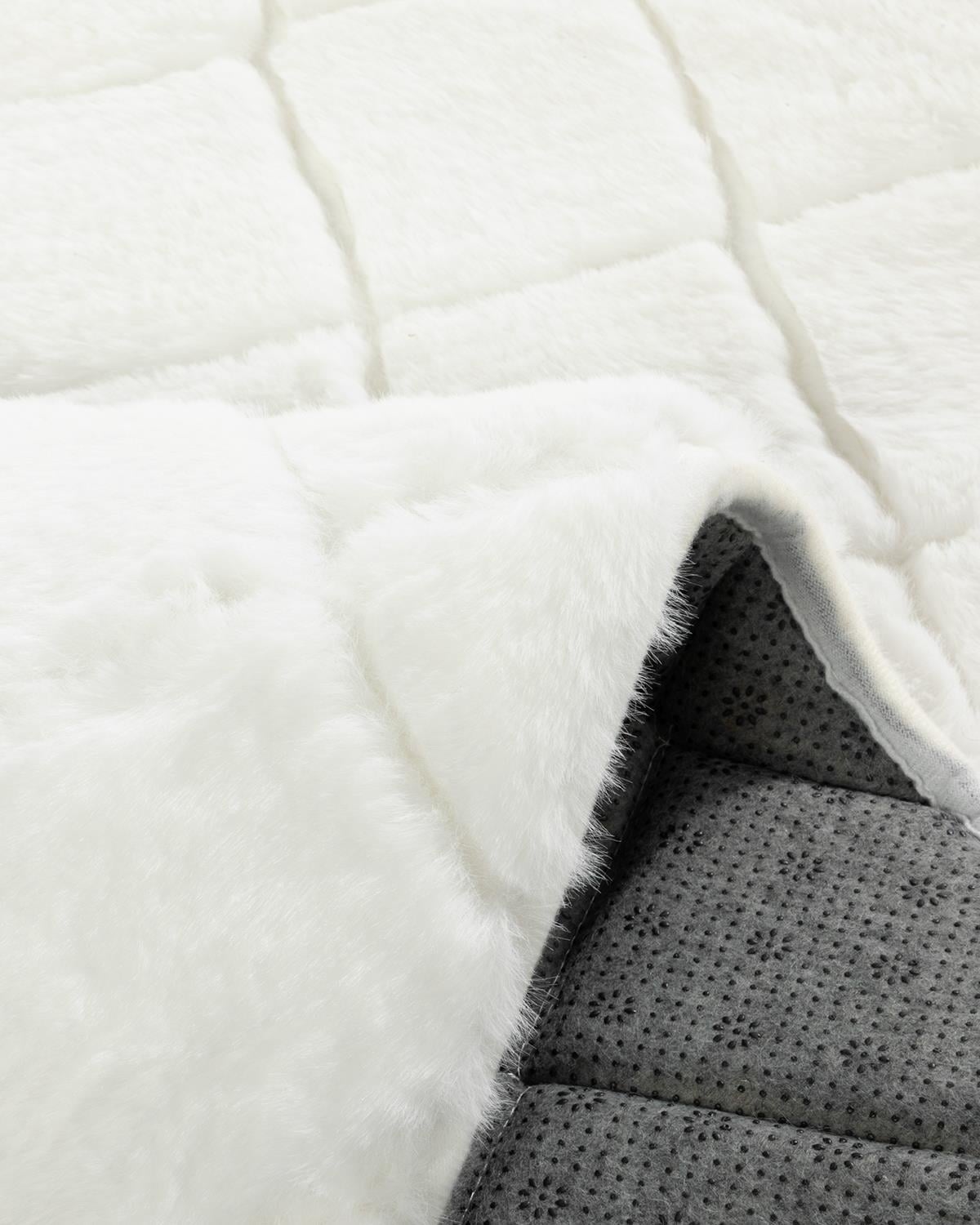 Soft Touch Кожа Rabbit Плюш, Бяло, Правоъгълен Разрез 120Х180 См