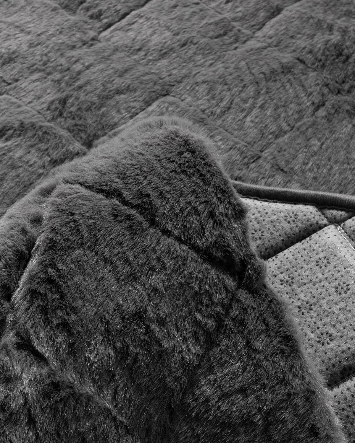 Soft Touch Кожа Rabbit Плюш, Антрацит, 120 Cm