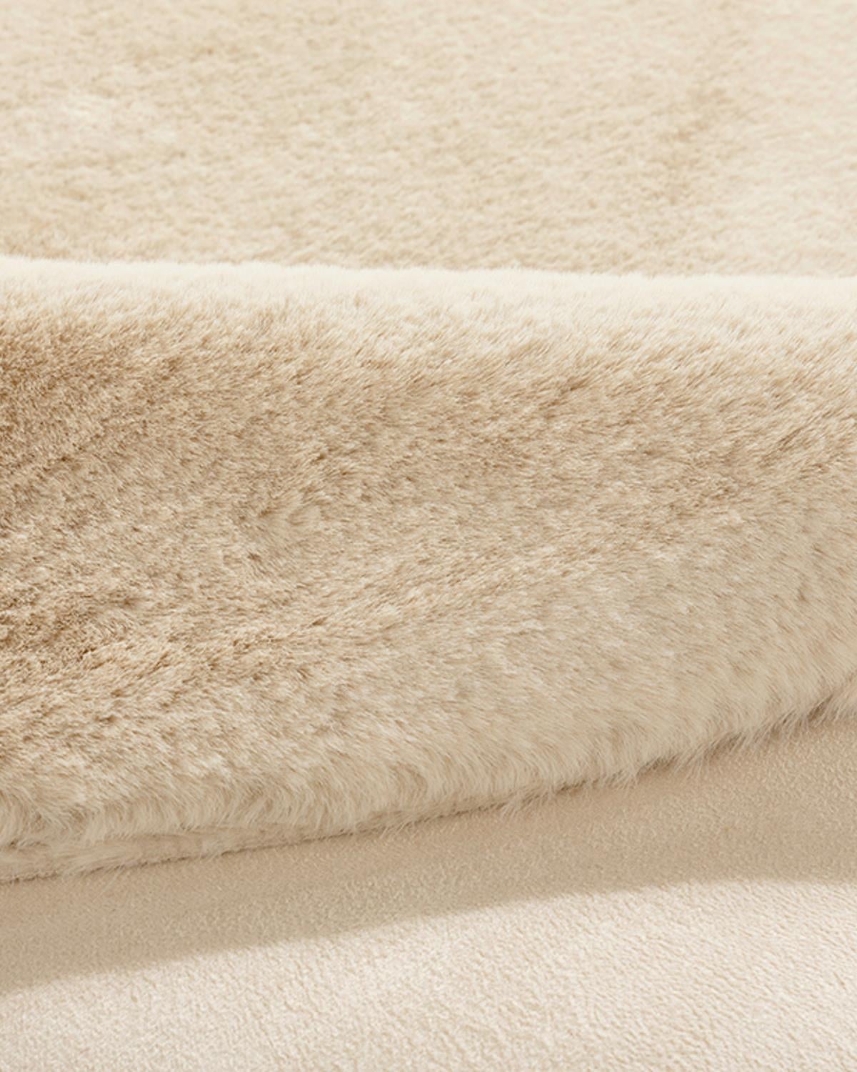 Soft Touch Rabbit Plush Fake  Fur 80x150cm dikdörtgen kesim Beige