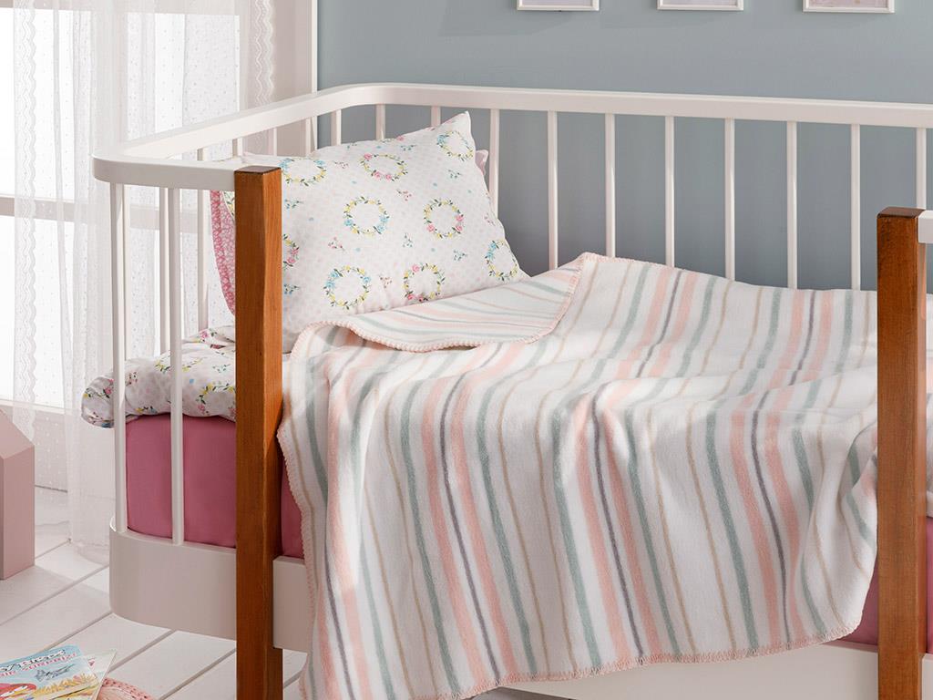 Softy Stripe БЕБЕШКО ОДЕАЛО 100x120 cm Pink
