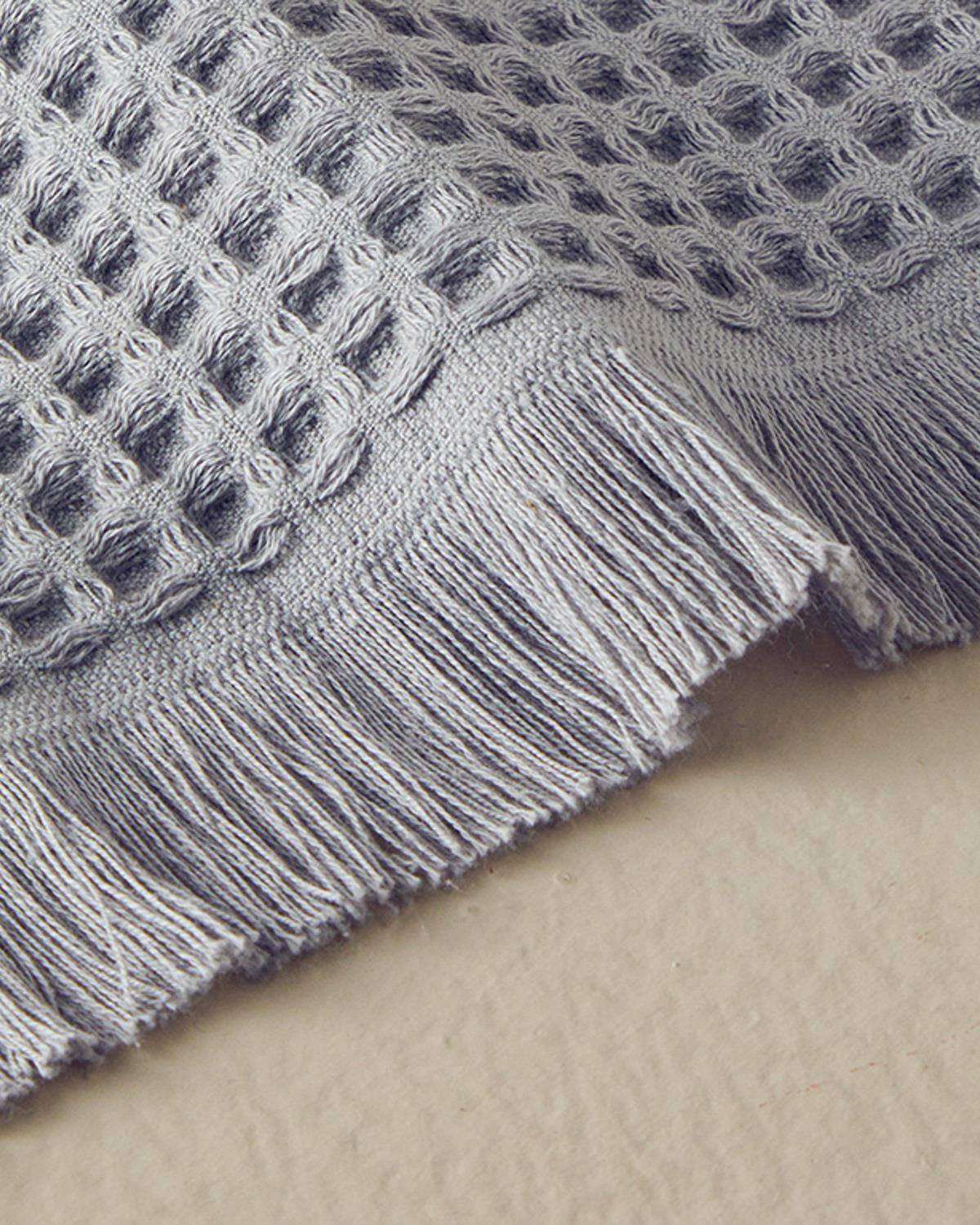 Sofya ХАВЛИЯ ЗА ЛИЦЕ Вафла Памучен 50x80 cm Gray