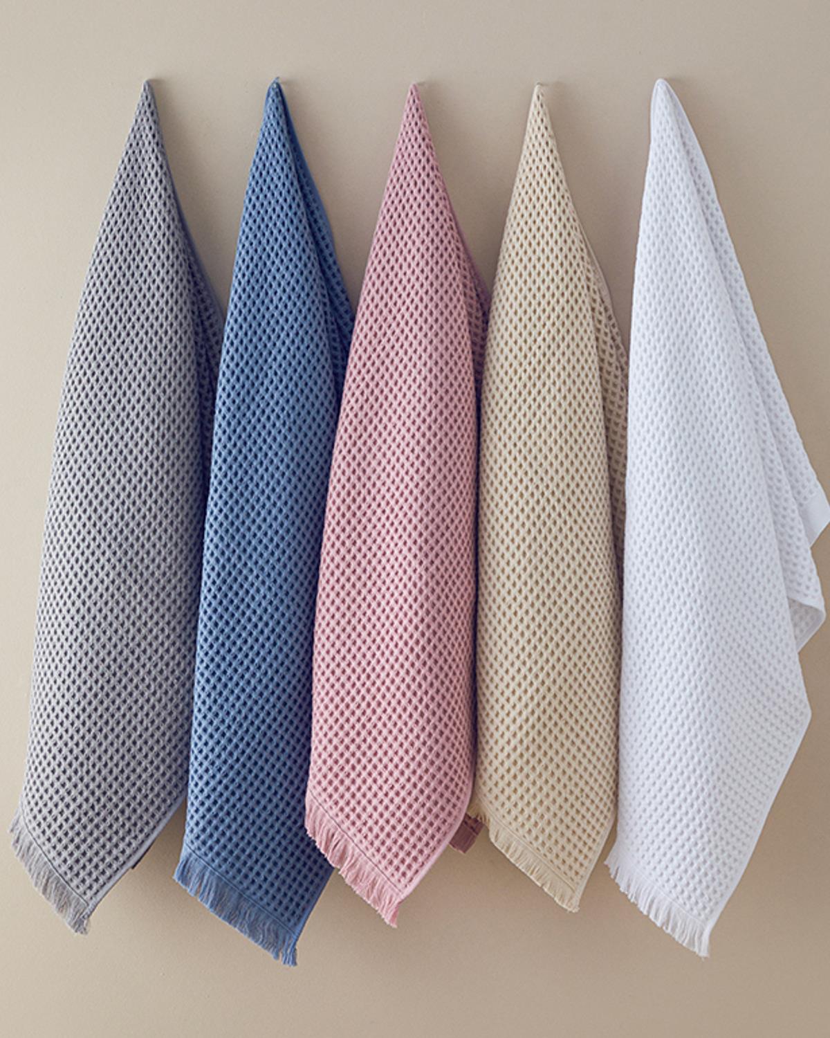 Sofya Кърпа За Баня Вафлена структура Памучен 70x140 см Сив