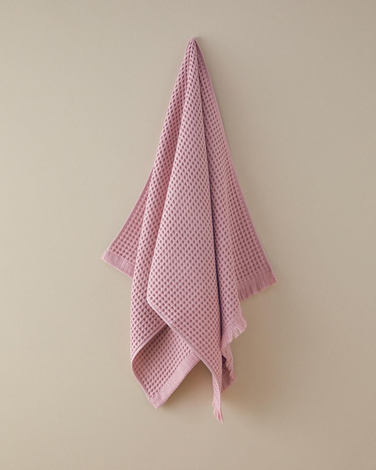 Sofya Кърпа За Баня Вафлена структура Памучен 70x140 см Пепел от рози
