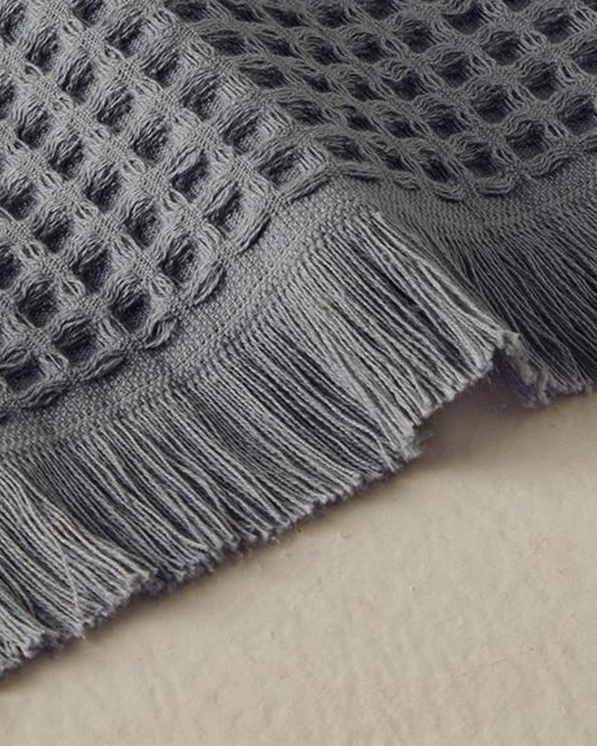 Sofya Кърпа За Баня Вафлена структура Памучен 70x140 см Антрацит