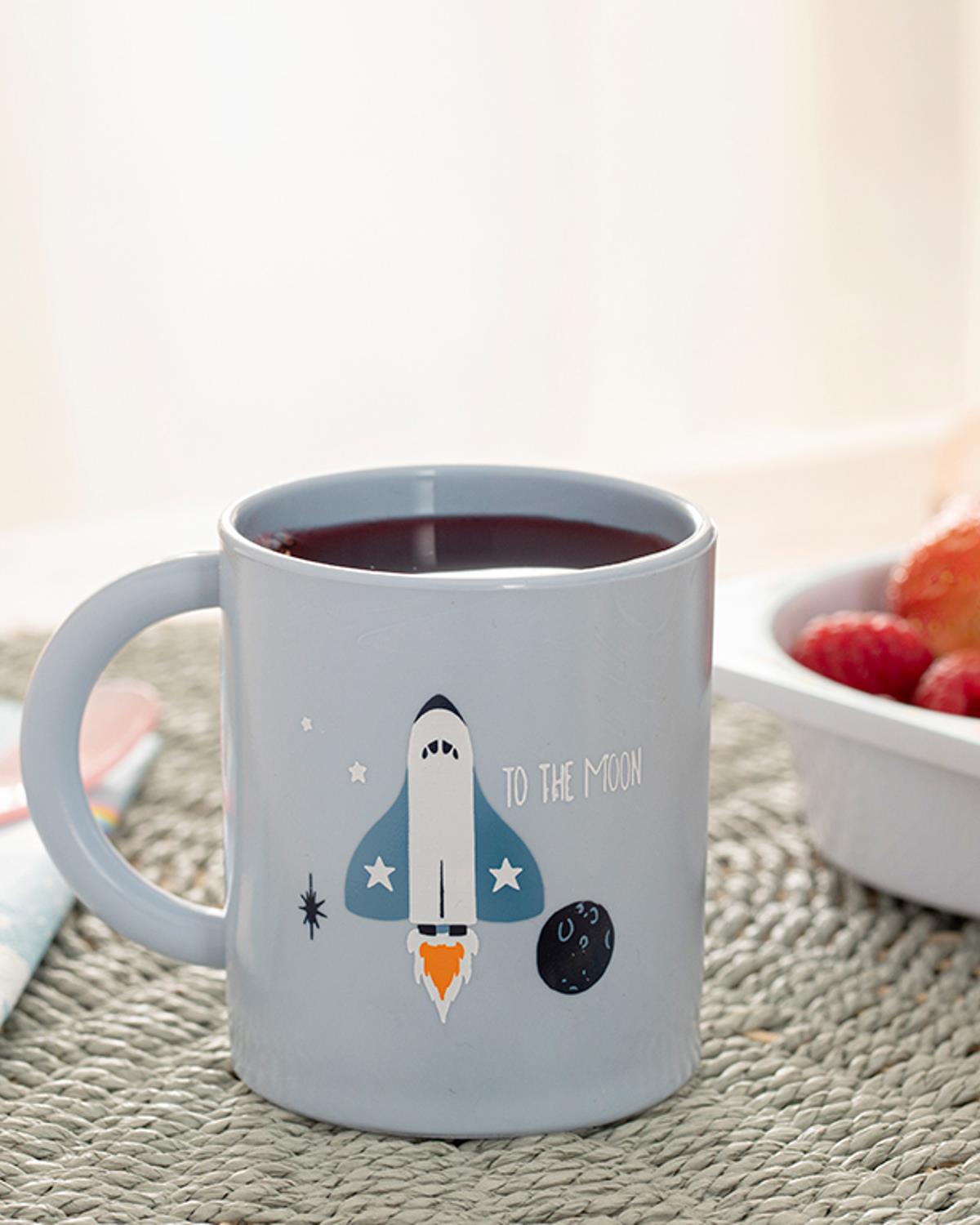 Space Чаша Със Сламка Пластмасов, Синьо, 210 Ml