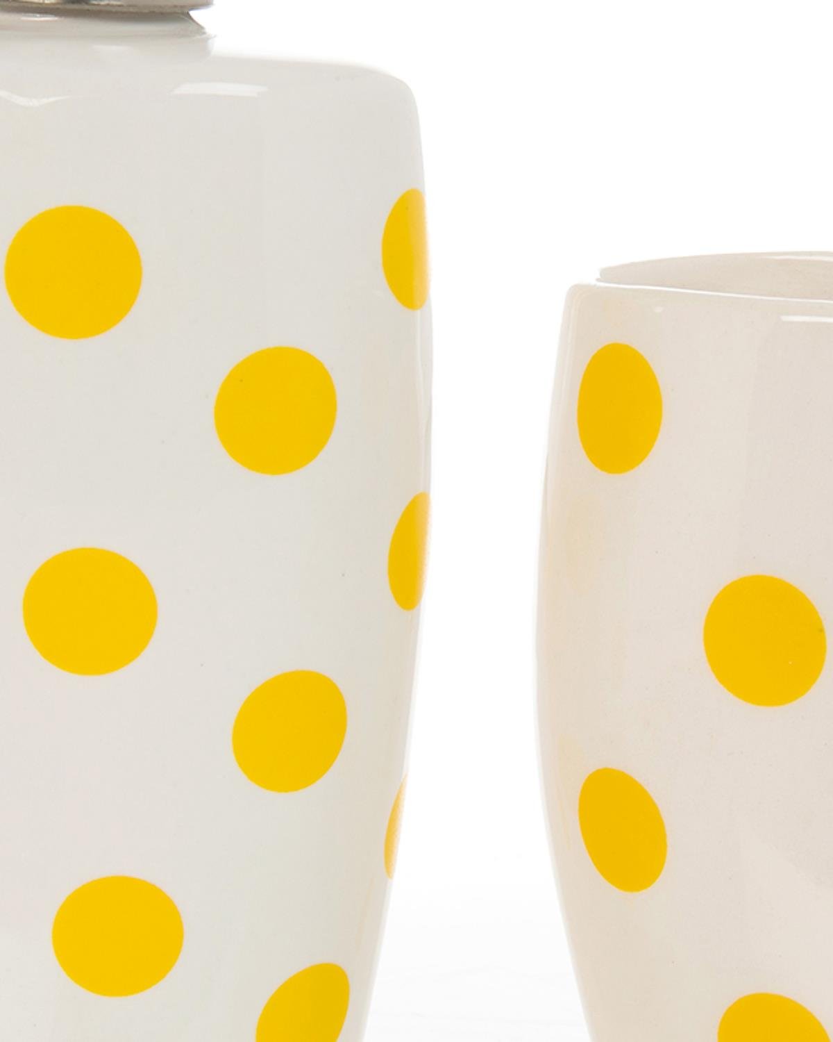 Spots Комплект За Баня 2 бр. Керамика 17,2x8-11x8cm Жълт