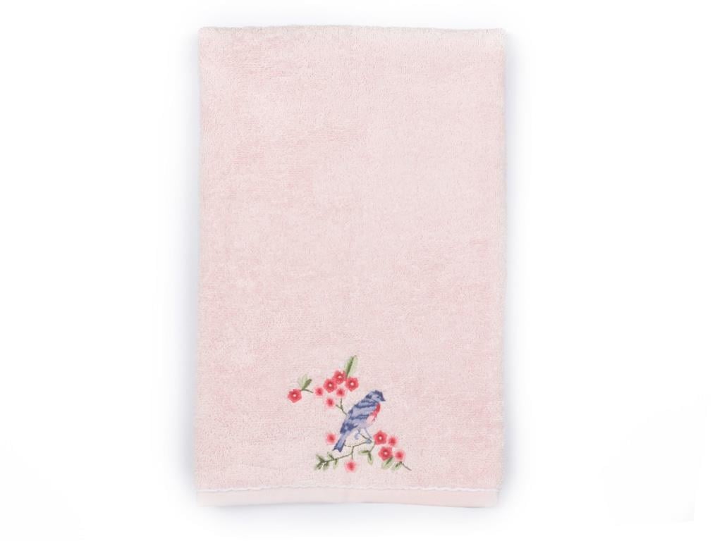Sprig Birds ХАВЛИЯ ЗА ЛИЦЕ Бродирани 50x80 cm Pink