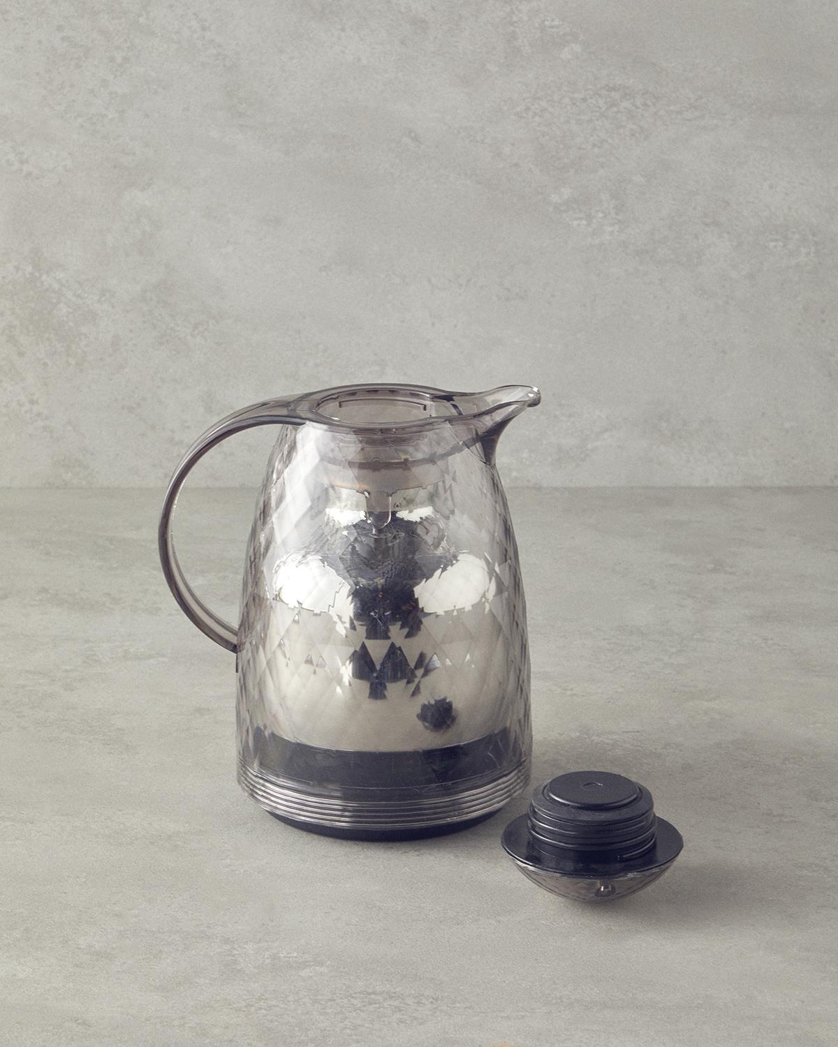 Sprıng Термос Стъкло Отвътре, Акрил, Антрацит, 1000 Ml