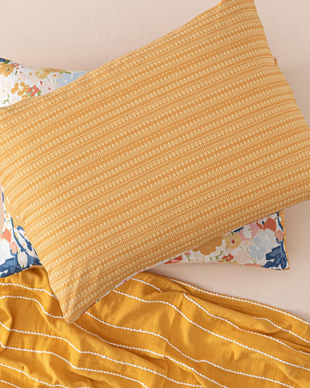 Spring Garden Калъфка За Възглавница 2 бр. Памучен 50x70 см Цвят на нар