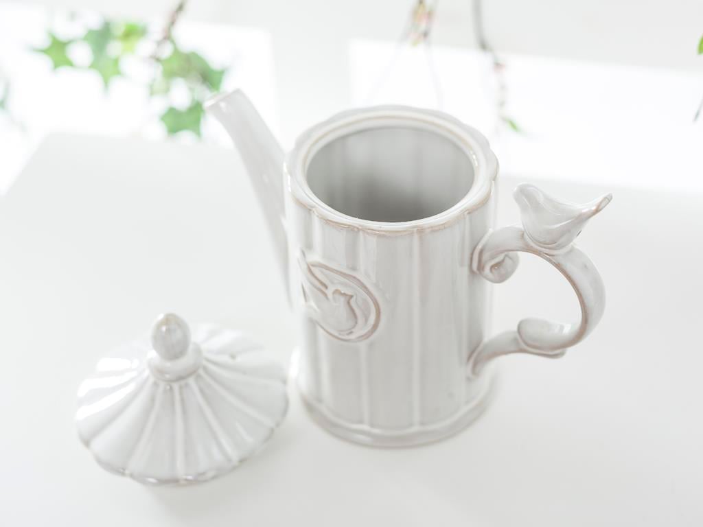 Springtime Чайник Керамичен . Tumbled White