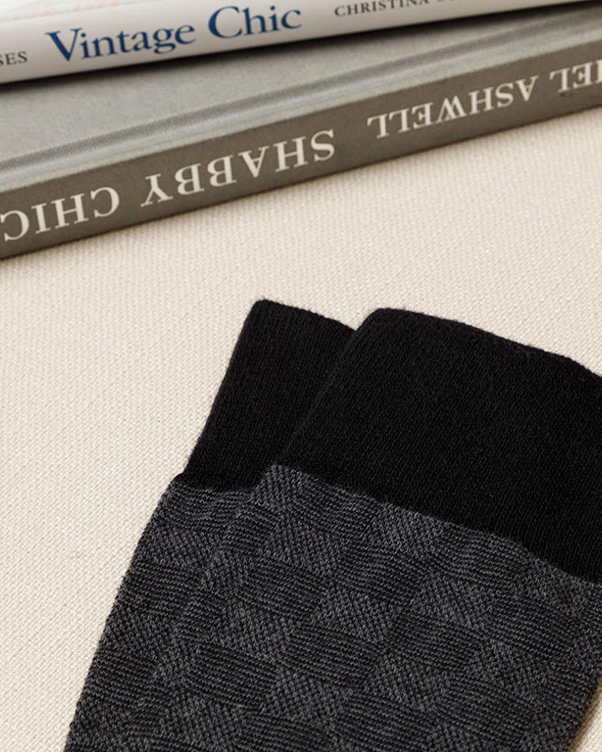 Square Чорапи Памук Стандартен Черен